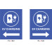 EV Double Sided Directional Wall Mounted Sign