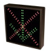 Green Arrow, Red X Sign - Down Arrow, 12x12 Sign, 120-277 VAC