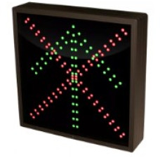 Green Arrow, Red X Sign - Up Arrow, 12x12 Sign, 120-277 VAC