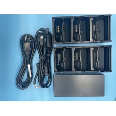 6 slot battery charger with power supply and Y cable; ZQ600, QLn or ZQ500. US power cord included