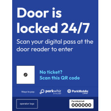 Door locked - Scan door reader - Blue