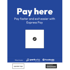 Pay Here - Blue