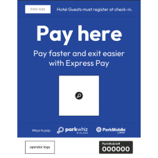 Pay here - Hotel with Flex - Blue