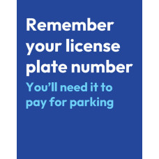 Remember License Plate - Blue